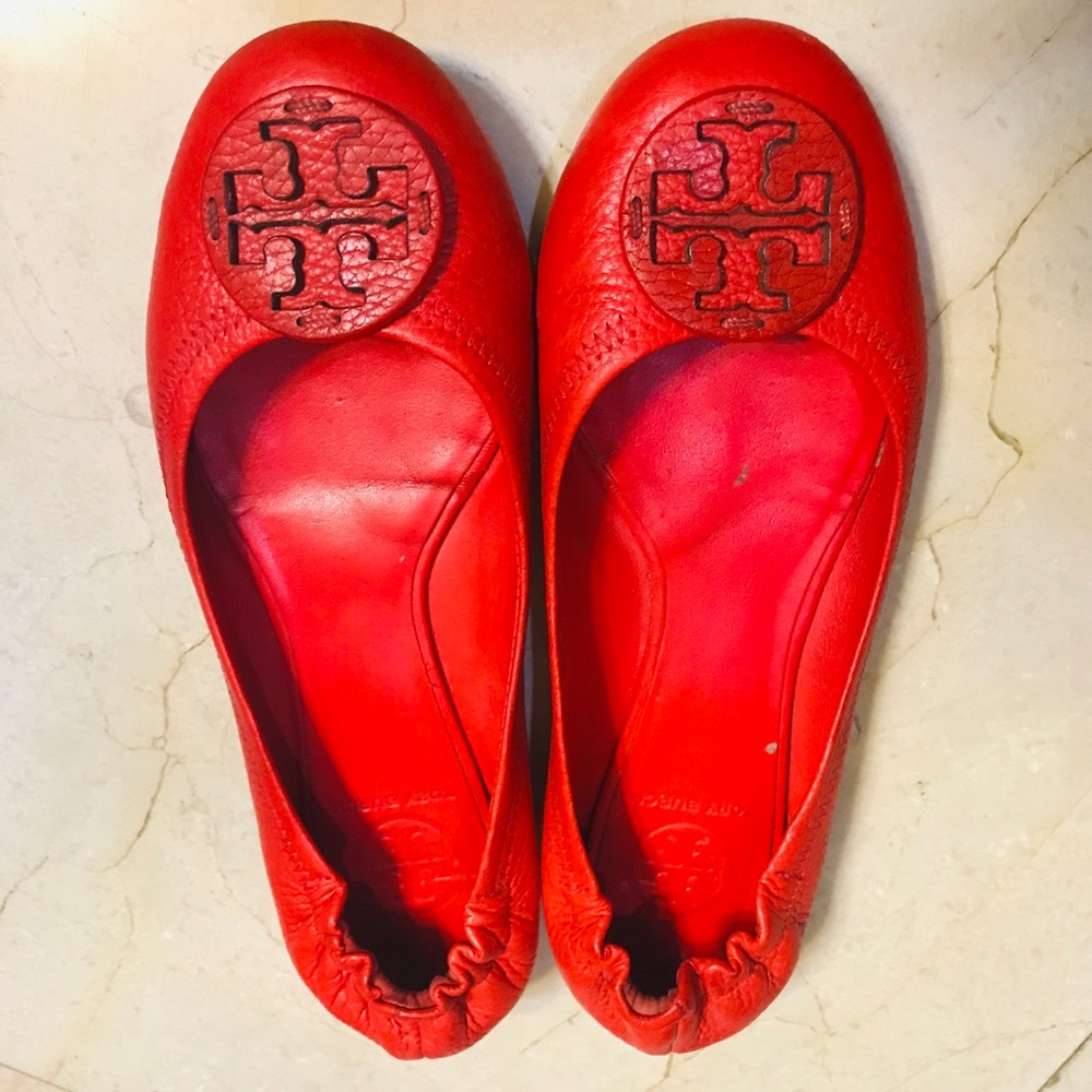 Tory Burch Poppy Orange Flats